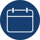 An icon that depicts a calendar