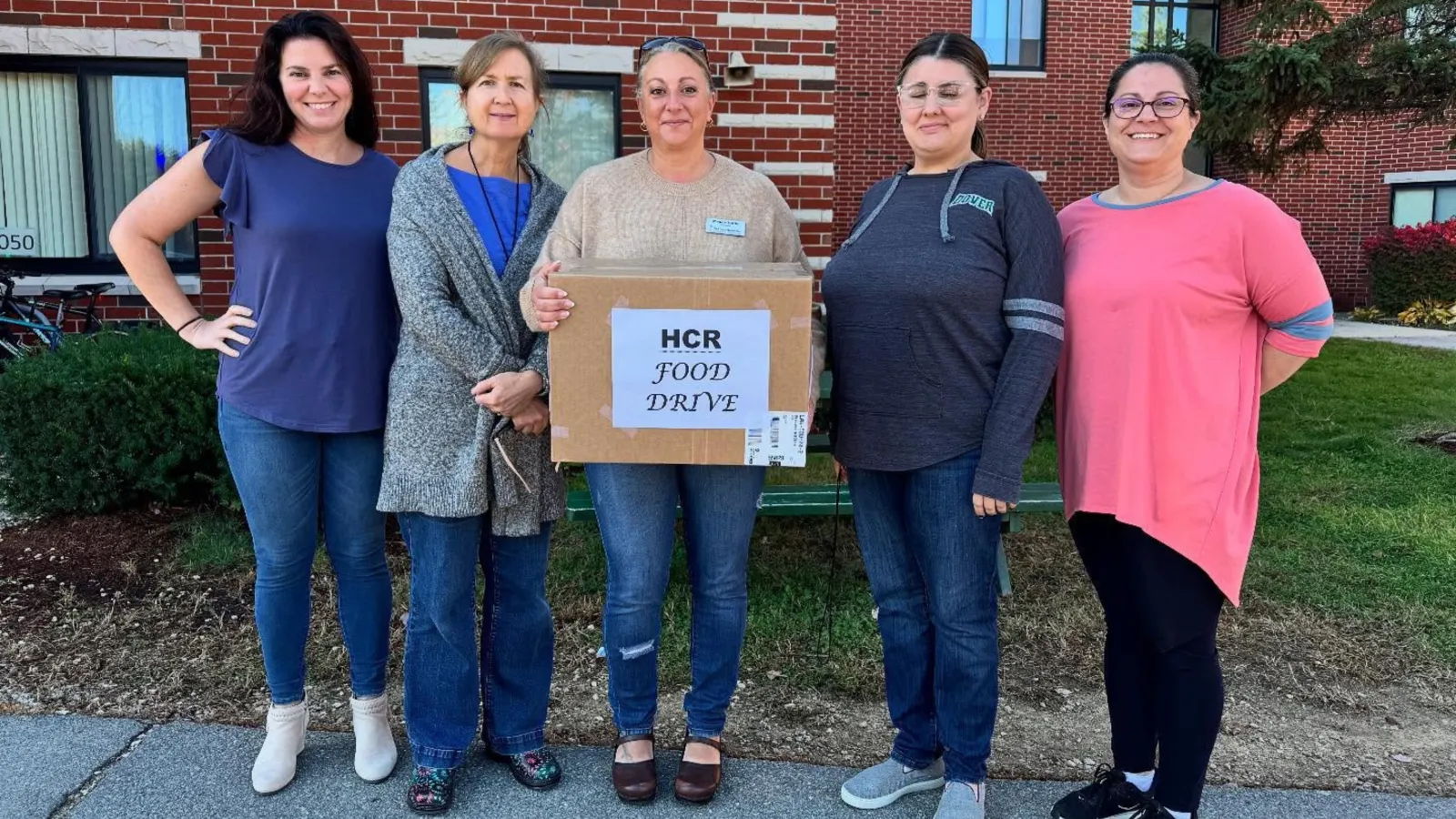 NEA-NH members collect items for the HCR food drive